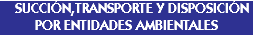 &nbsp;SUCCIÓN,TRANSPORTE Y DISPOSICIÓN POR ENTIDADES AMBIENTALES 